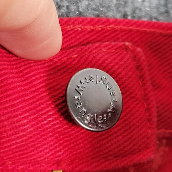 NWT WRANGLER WC132MR Red Bareback Classic Fit Tapered Leg Denim Jeans SIZE 0x36 - Picture 9 of 14